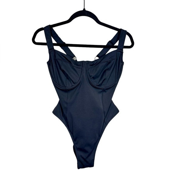 TA3 Hi Cut Lifty Lace Up Corset Swimsuit Bathing Suit Medium Regular/Long F/G - Picture 9 of 15